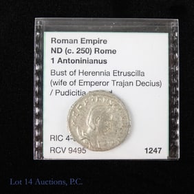 250 AD Roman Empress Etruscilla Silver Anton