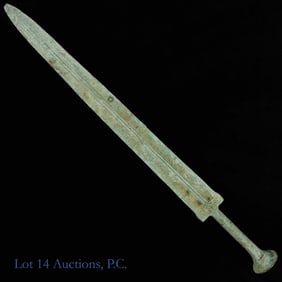 Ancient Luristan Bronze Dagger Early Iron Age, 22"