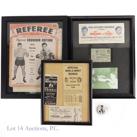 Marciano Vs. Cockell, Tickets, Brochures, Adverts