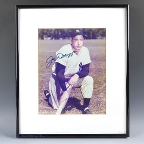 Joe DiMaggio Signed Framed Photograph with COA