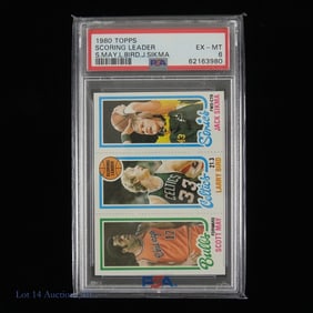 1980 Topps NBA Scoring Leader May Bird Sikma PSA 6