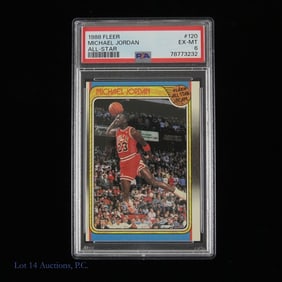 1988 Fleer Michael Jordan Card #120 PSA EX-MT 6