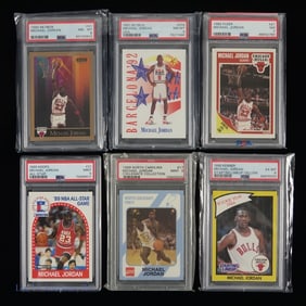6 Michael Jordan Cards All PSA Graded