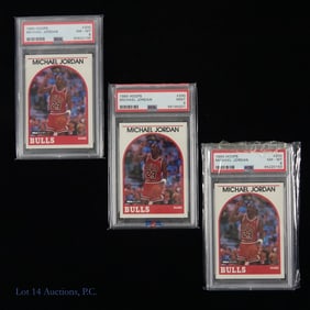 3 Michael Jordan 1989 Hoops #200 - All PSA Graded