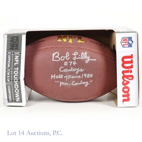 Bob Lilly Signed Football