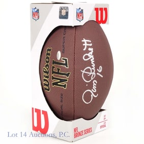 Jim Plunkett Signed Football Schwartz COA