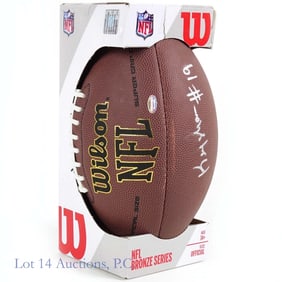 Keyshawn Johnson Signed Football Schwartz COA