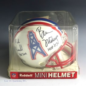 Houston Oilers Mini Helmet (Munchak Matthews Sigs)