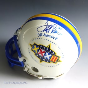 Super Bowl XXXII Mini Helmet, Terrell Davis Signed