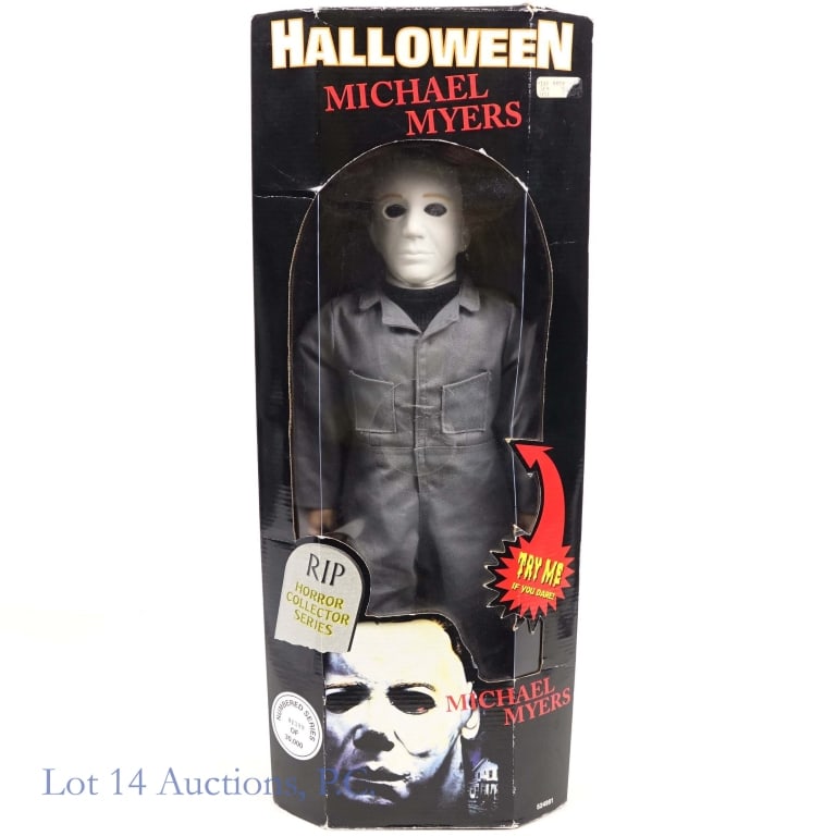 Vintage Halloween Michael Myers 18" Figure NOS: Vintage Spencer Gifts Halloween Michael Myers figure. 01399 of 30,000. Approximately 18" tall. In a sealed original box.
