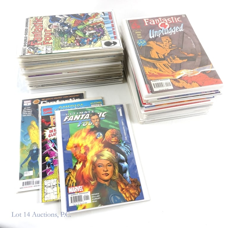 Fantastic Four Annuals, Comics, Key MARVEL (+100): Fantastic Four Annuals, Comics, Key MARVEL (+100). Large collection of over 100 Fantastic Four comic books including Annuals and Key Issues. Some Key Issues included: Annual #325 - First cameo team ap