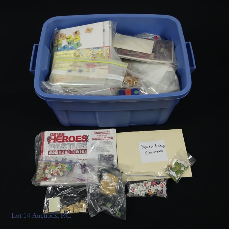 Loose Wargaming Counter Sheets etc.: Loose Wargaming Counter Sheets etc. Large collection of wargaming pieces, counters, ephemera. Wear and tear apparent. See photos for more details on condition and content.