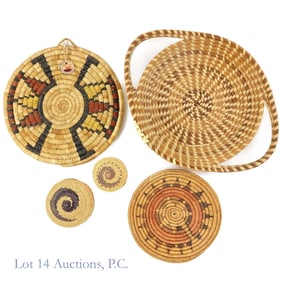 Woven Baskets Trivets, Gullah, Native American (5)
