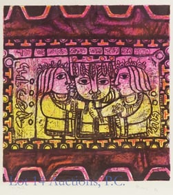 Vtg Print Signed "Batia"