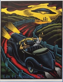 Sgd Chris Gall Print - Box Art for 1993 UFO Game