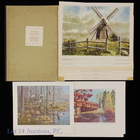 12 Vintage Lithographic Nature Prints