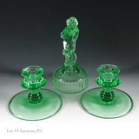 3 pcs Vintage Uranium Glass - Bashful Charlotte