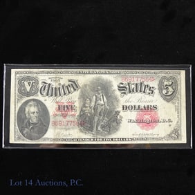 1907 USA $5 "Woodchopper" Legal Tender Note (VF)