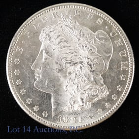 1881-S USA 90%-Silver Morgan Dollar (BU)