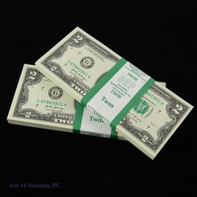 2017-A $2 Fed Reserve Notes CU Consec. S/Ns (200)