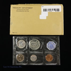 1957 (P) USA 5-Coin Silver Proof Set in OGP