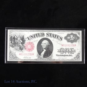 1917 USA $1 Legal Tender Note - Red Seal (CU)