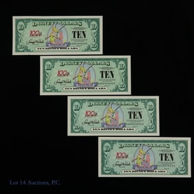 2002 $10 Disney Dollar Notes in CU (4)