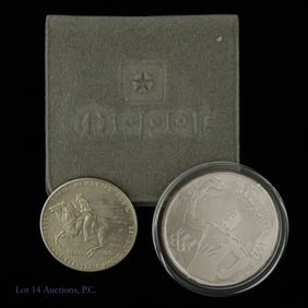 USA Silver Olympics & Pony Express Medals (2)