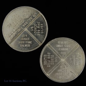 USA 1 Ozt. Divisible 99.9% Silver Trade Units (2)