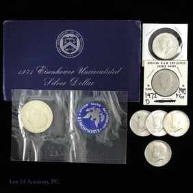 1966 - 1976 USA 40%-Silver & Clad Coins (7)