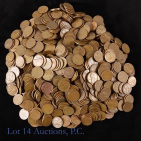 Assorted USA Lincoln Wheat Cents (Approx. 1040)