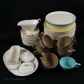 Vintage Large Melamine Dinnerware Lot (60+)