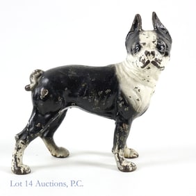 Vintage Hubley Cast Iron Boston Terrier Door Stop