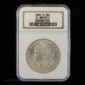 1884-O USA Silver Morgan Dollar (NGC MS65)