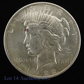 1922 (P) USA 90%-Silver Peace Dollar (BU)