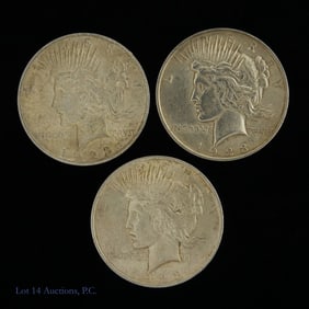 1923 (P) 90%-Silver Peace Dollars, 3