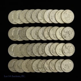 1964 USA 90%-Silver Washington 25c (20)