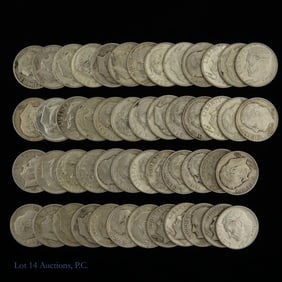 USA 90%-Silver Roosevelt Dimes Roll (50)