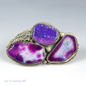 Native American Sterling Silver Ring (Purple)