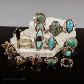 Sterling Silver Rings - Turquoise et al (15)