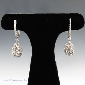 Arya 14K W Gold Diamond Earrings