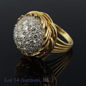 Cartier 18K Y Gold Diamond Ring