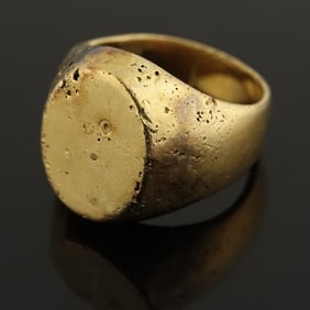 14K (585) Y Gold Men's Signet Ring