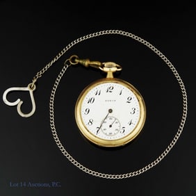 14k Y. Gold Watch Case & Elgin Mvmt Pocket Watch