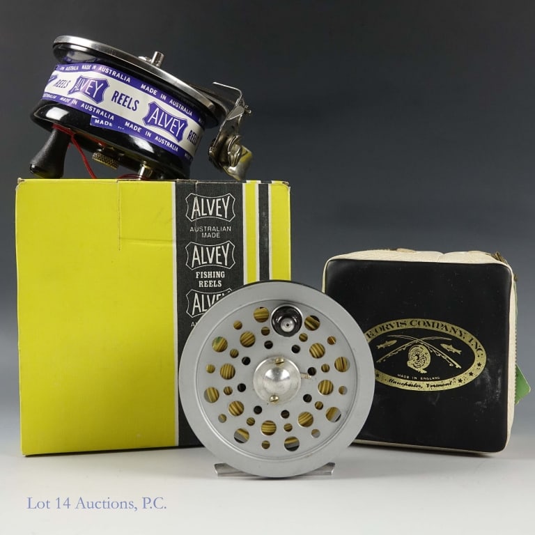 Vintage Fishing Reels Alvey NOS & Orvis (2): (2) vintage fishing reels - brand new in box Alvey Side Cast 40-C1 Made in Australia and Orvis Magnalite very good condition in original zipper case Made in England.