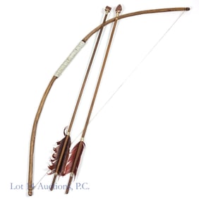 1950s Native American Bow And Arrow Set