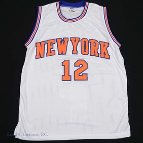 Richard "Dick" Barnett Sgnd NY Jersey, Beckett