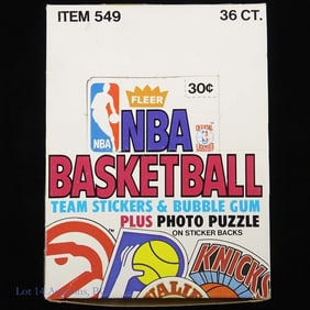 1981-82 Fleer Basketball Stickers Box