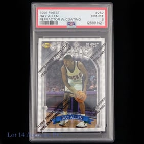 1996 Finest Rookie Ray Allen (PSA8)