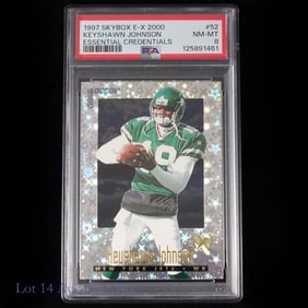 1997 Skybox E-X 2000 Keyshawn Johnson (PSA8)